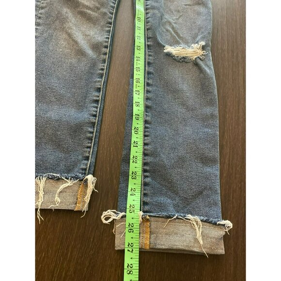 Anthropologie Pilcro High Rise Cigarette Slim Straight Leg Release Hem Jeans - Picture 9 of 10